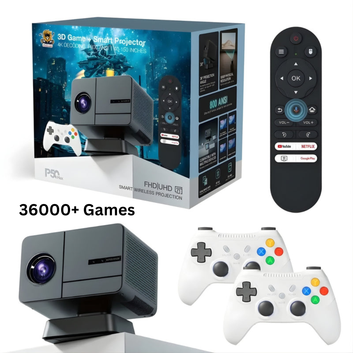 P50 Max Retro Game Projector (2026 Version)