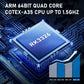 ARM 64-bit quad-core CPU with COTEX-A35 technology on a circuit board background