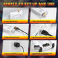 Step-by-step guide on setting up a wireless adapter with text 'Simple to set up and use'.