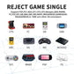 Collection of various gaming consoles and controllers with text about compatibility on a white background.