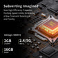 High-efficiency processor on a circuit board with text about speed limits and cinematic experience.