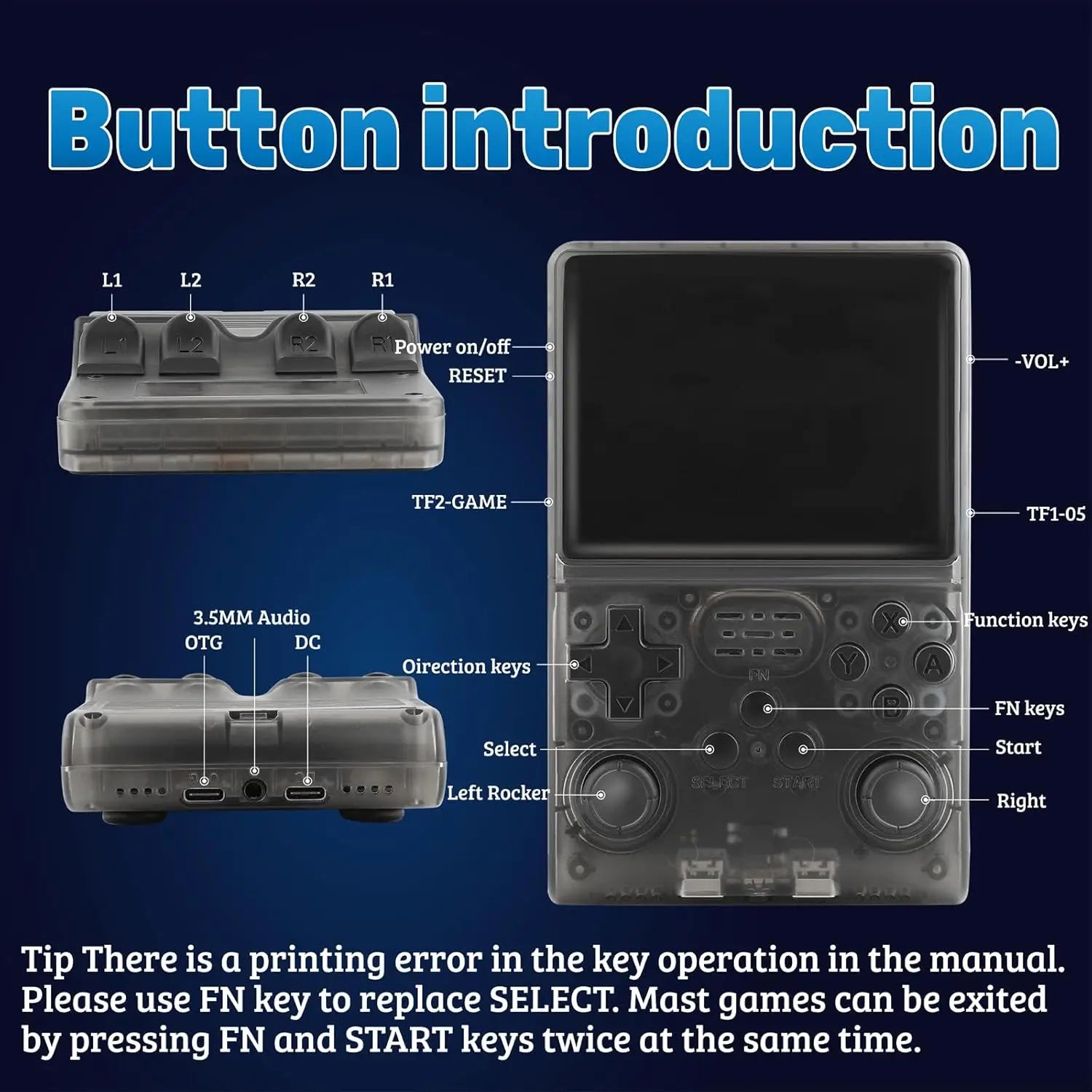 R40S Pro Handheld Retro Game Console 