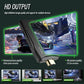 Gaming console adapter with HD output feature on a dark background