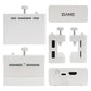 Set of white electronic components with 'GAME' branding on a white background