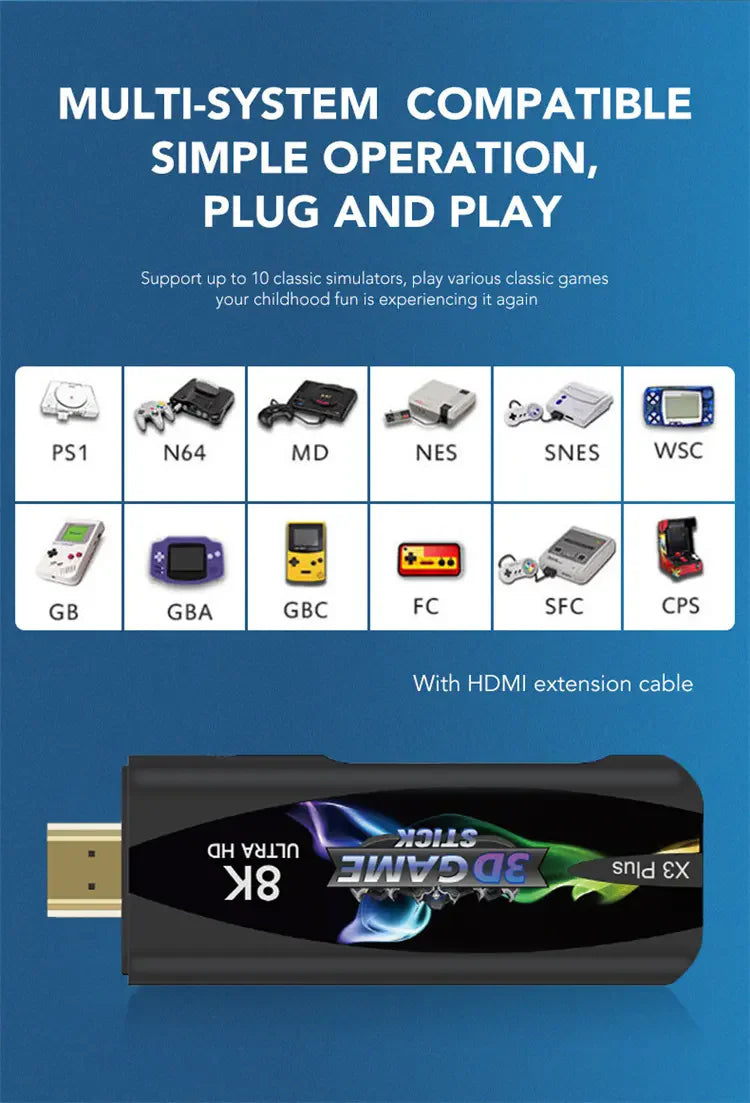X3 Plus Retro Game Stick
