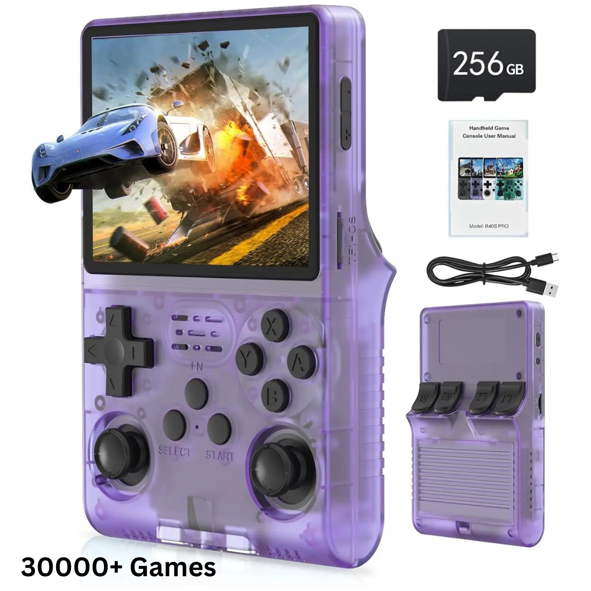 R40S Pro Handheld Game Console buttons and controls