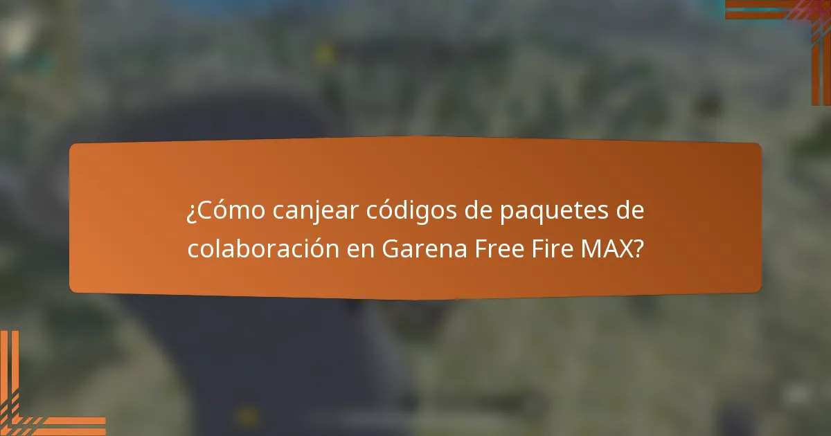 ¿Cómo canjear códigos de paquetes de colaboración en Garena Free Fire MAX?