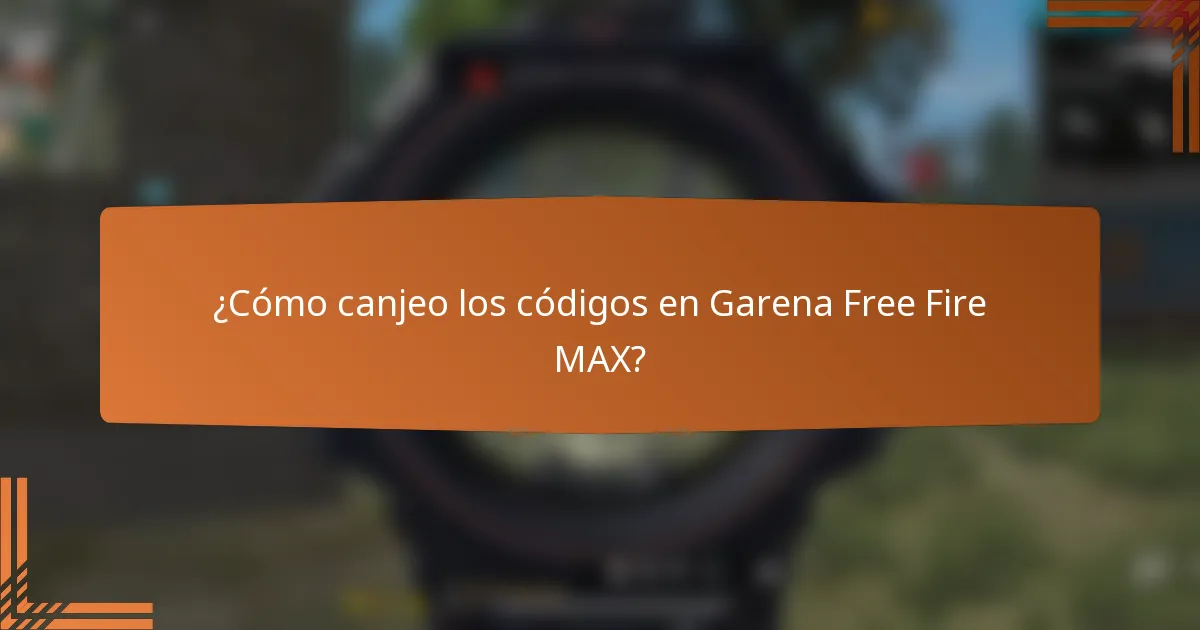 ¿Cómo canjeo los códigos en Garena Free Fire MAX?