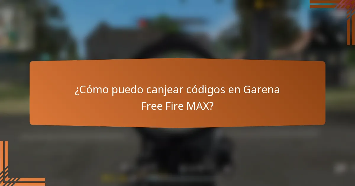 ¿Cómo puedo canjear códigos en Garena Free Fire MAX?